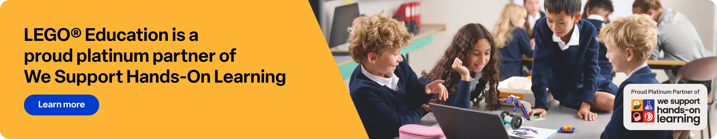 LEGO® Education is a proud platinum partnert of We Support Hands-On Learning