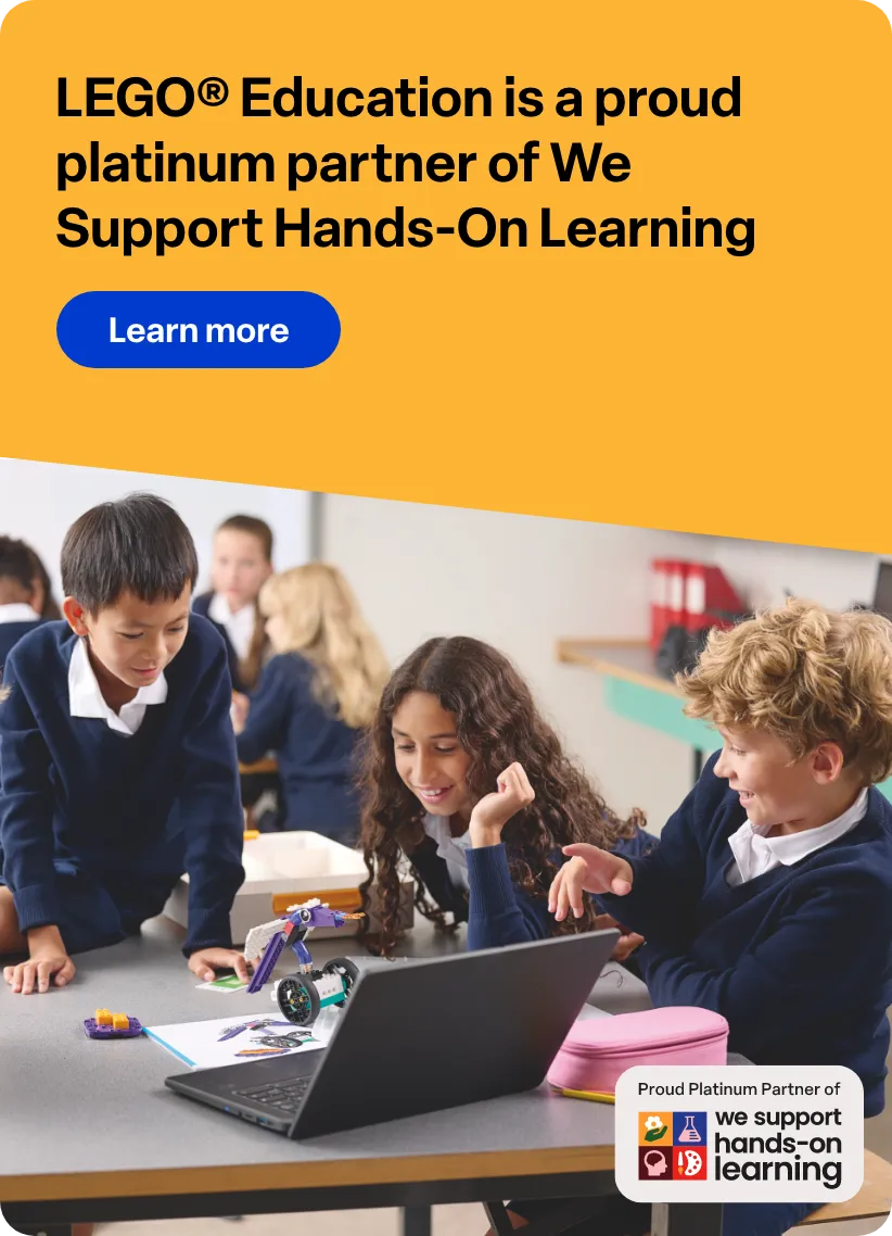 LEGO® Education is a proud platinum partnert of We Support Hands-On Learning