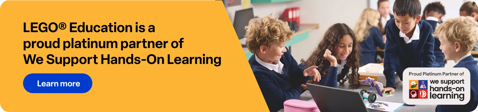 LEGO® Education is a proud platinum partnert of We Support Hands-On Learning