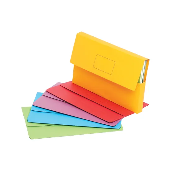 Bantex Foolscap Document Wallets Assorted - Pack of 10