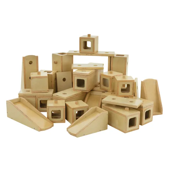 MTA Spaces - Large Wooden Blocks & Ramps - 35 Pieces