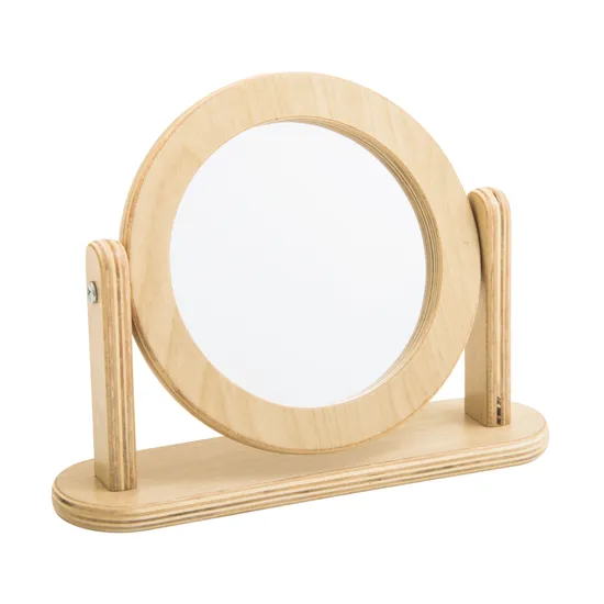 Wooden Table Top Mirror