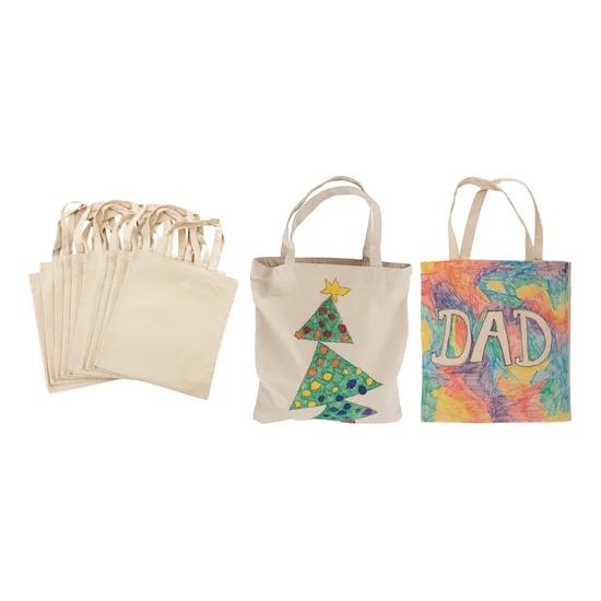 Calico Bag with Handle Pack of 10