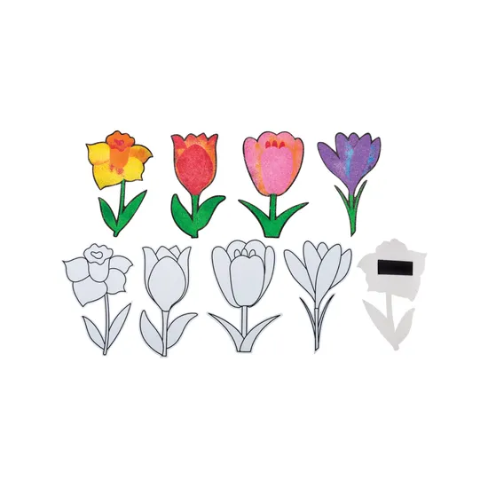 Glitter Art Flowers - Pack of 20