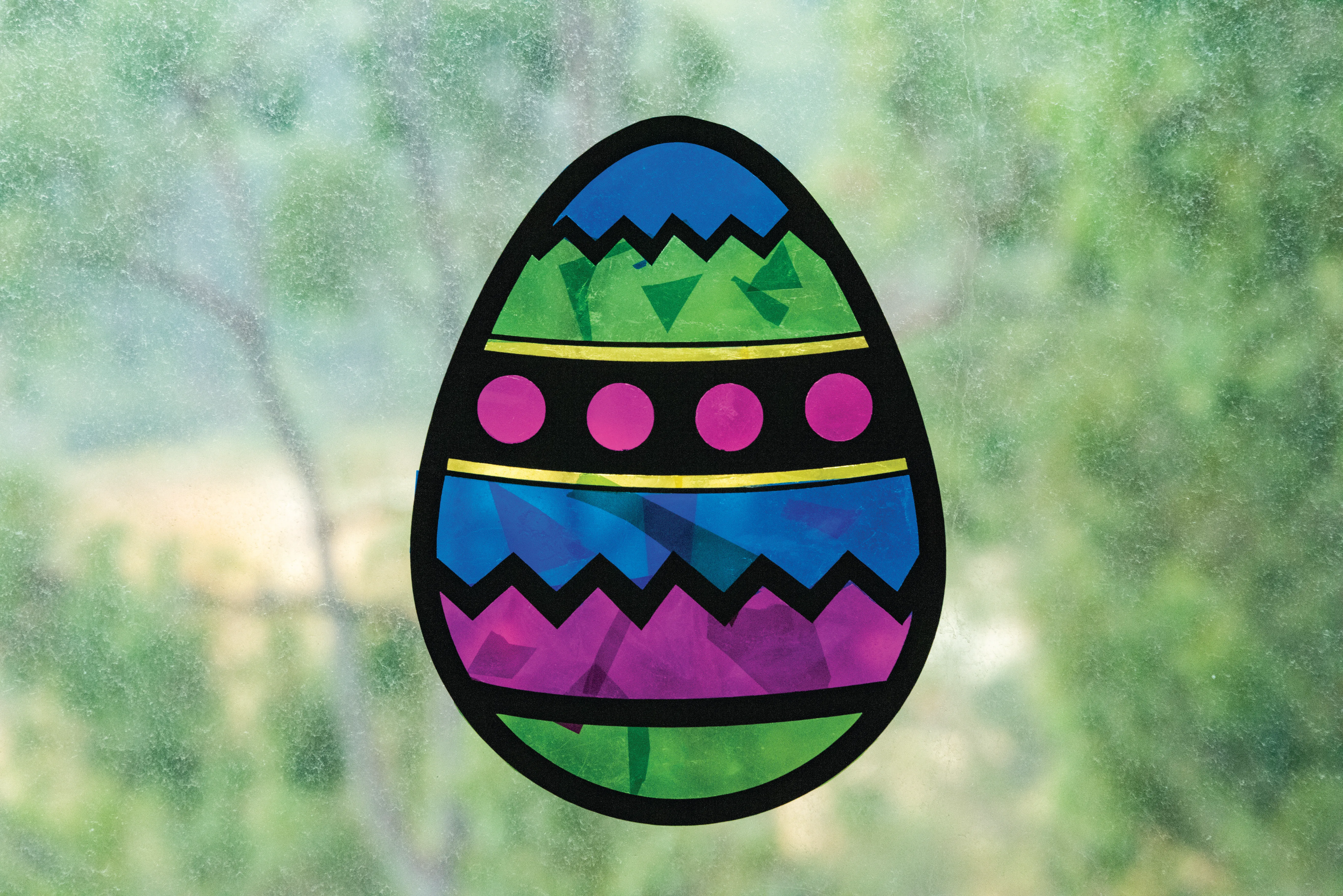 Stained Glass Easter Eggs Pack of 20
