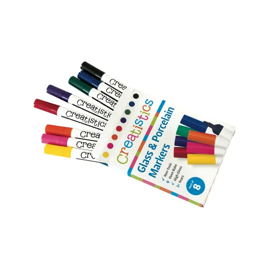 Creatistics Glass & Porcelain Markers - Pack of 8
