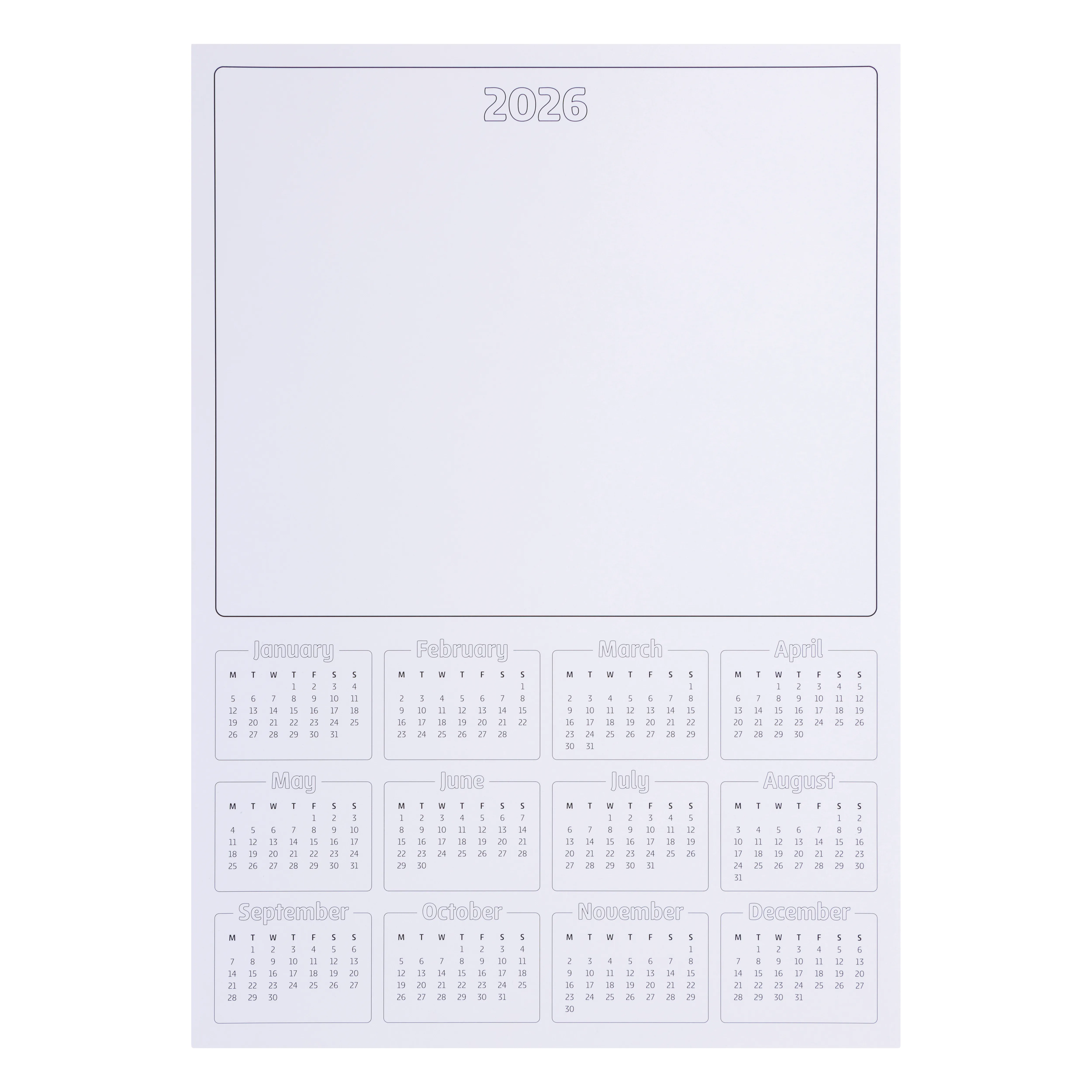 Blank Calendar 2026 Printable Monthly: Plan Your Year With Ease - Calendars 123 - View #10