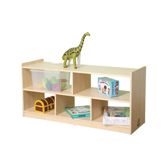 Rectangular Open Back Storage Natural Spaces Open-Back 2-Shelf Storage