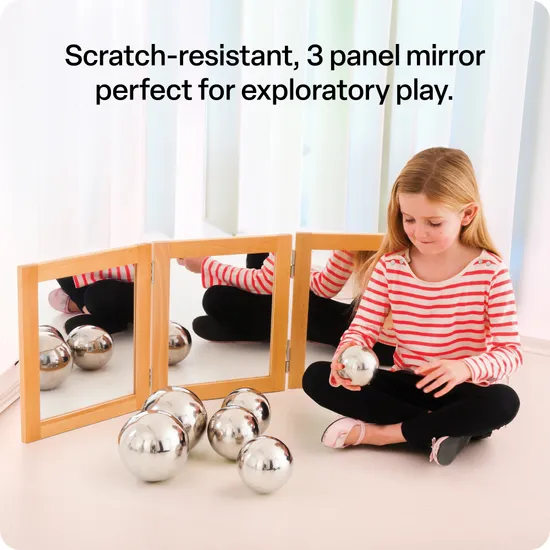 3 Panel Mirror STYRENE FOLDING THREE PANEL MIRROR