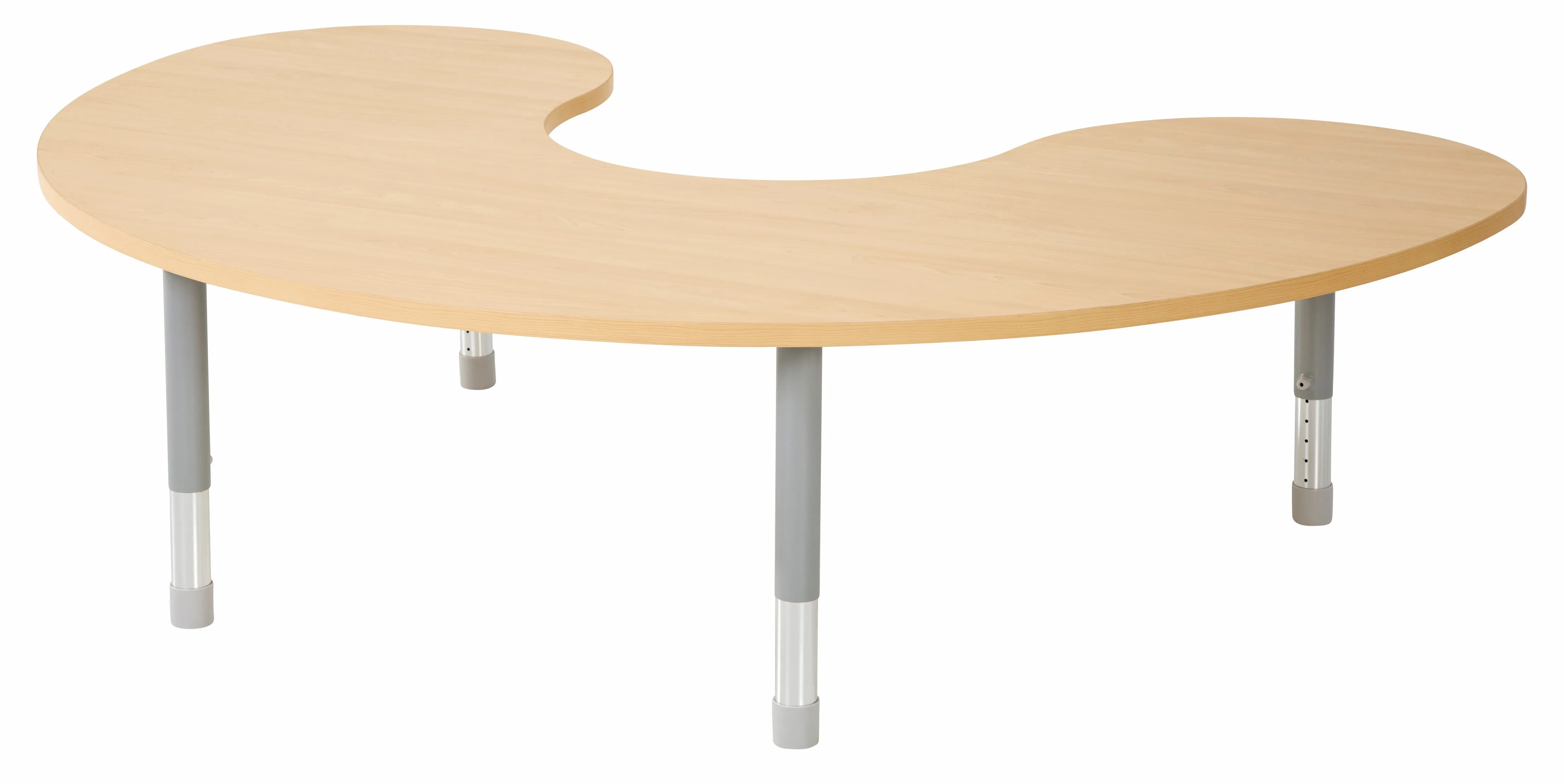 室内使用 NATURE TONES EXTENSION UNIT TABLE Natural Spaces Adjustable Height Group Table - Natural - 39