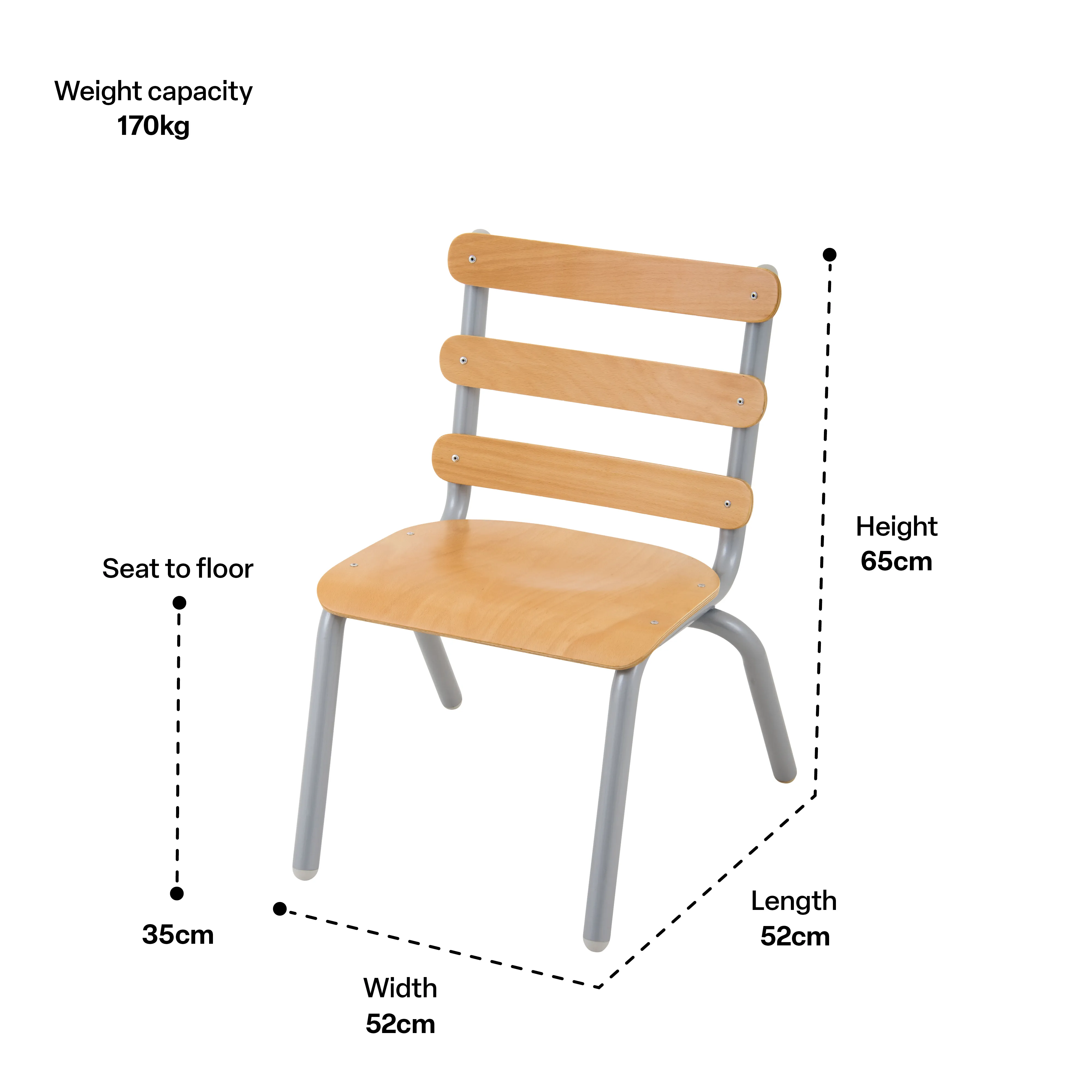 Natural Spaces Low Heavy Duty Adult Chair Natural