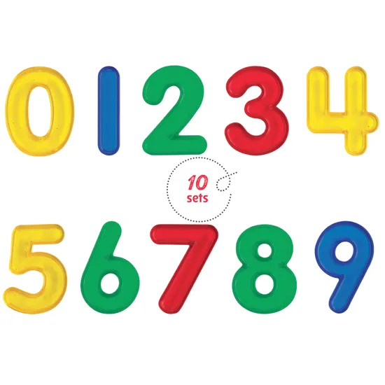 Transparent Numbers – 0–9, Set of 10