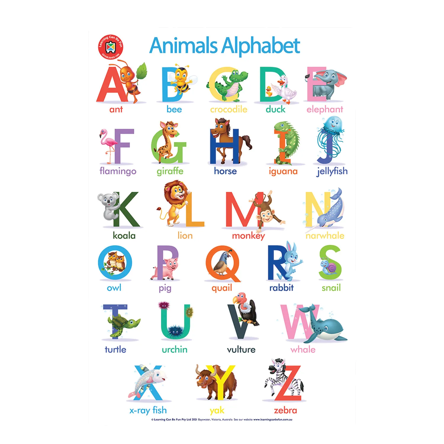 The Alphabet of Animals Poster