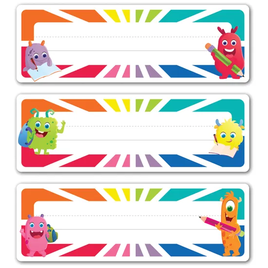 Giggle & Grow Adhesive Name Plates – Pack of 30
