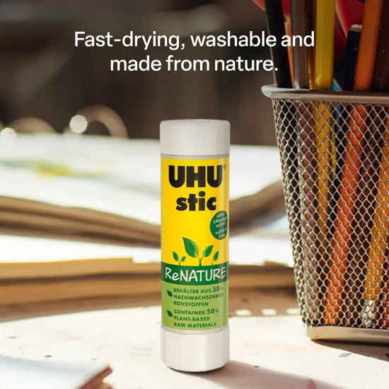 UHU Color Stick Glue - .29 Ounce Purple Application Glue Stick For Crafts