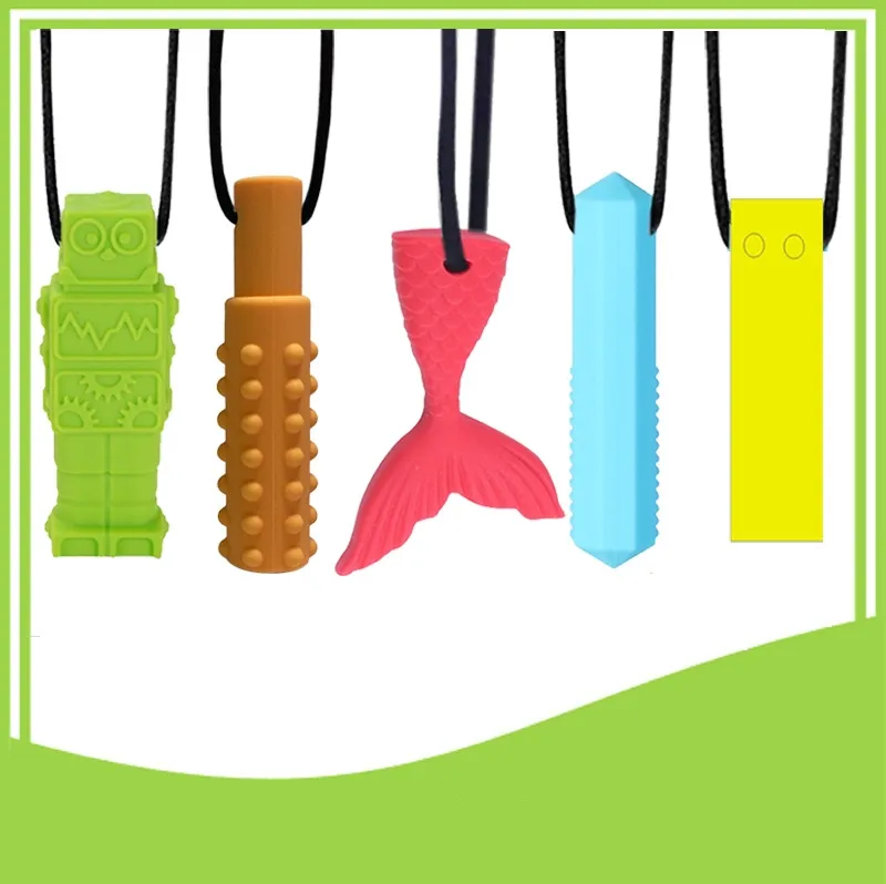 Silicone Chewable Necklace Set of