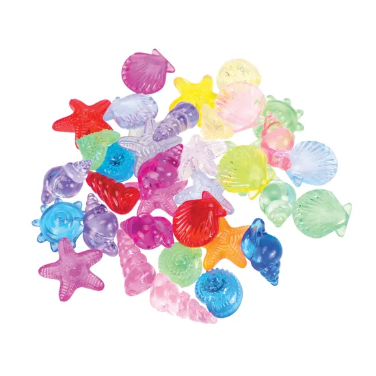 Trsnaparent Shell Teachables - Transparent Shells - 36 Pieces