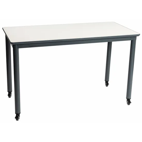 Ergerite Rectangular Table on Castors - Whiteboard - 66 (H) cm