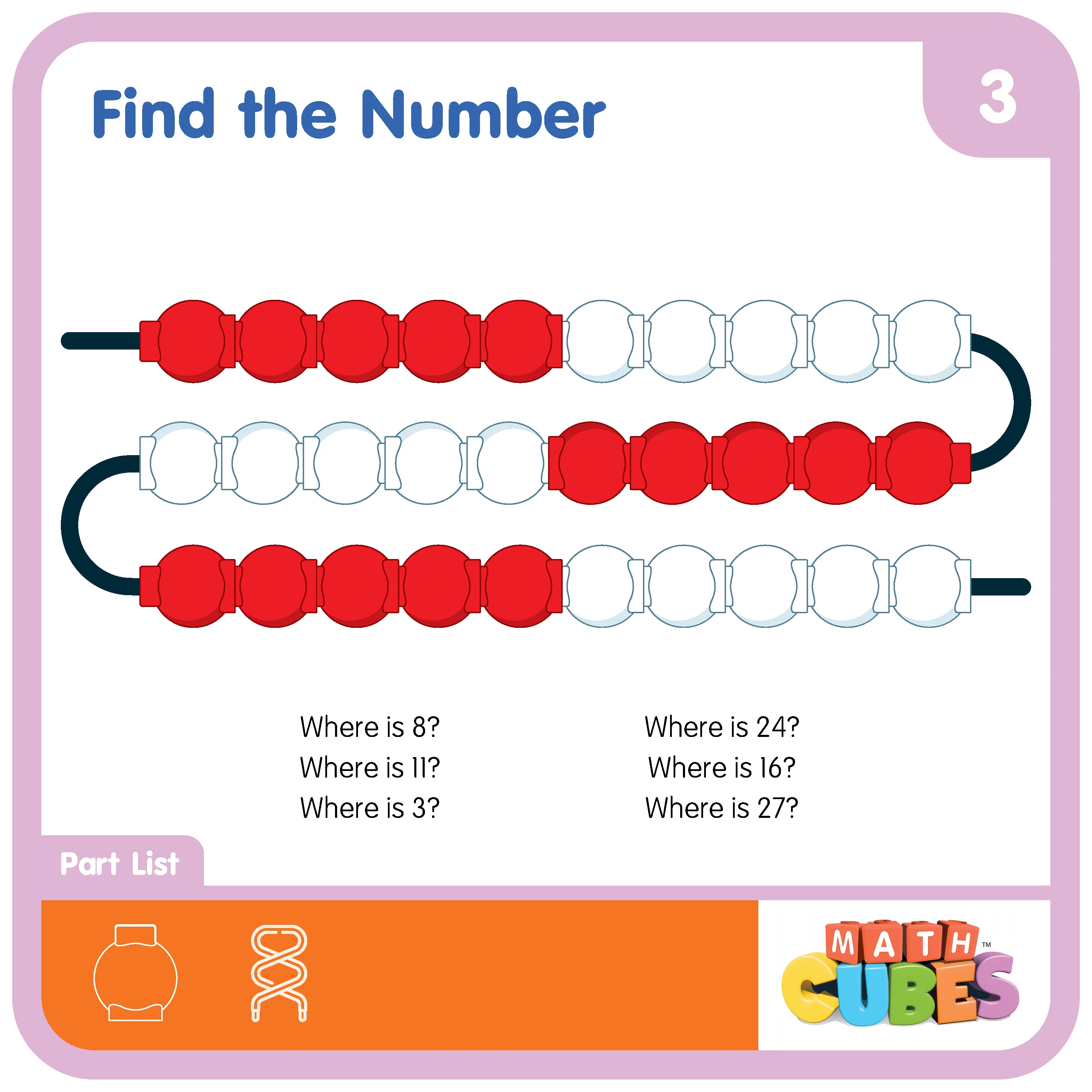 Math Cubes – Bead Strings Number Activities