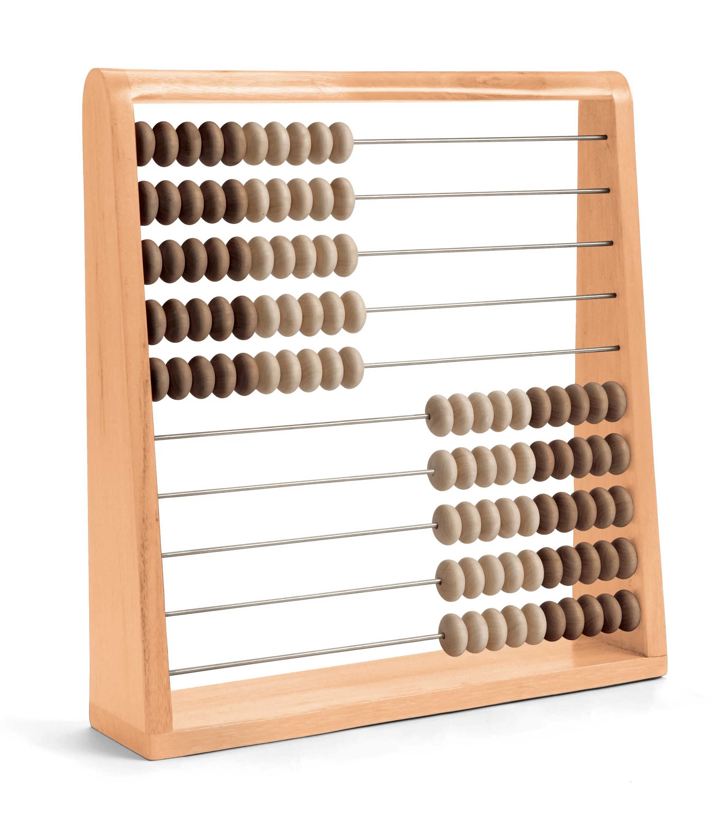 Giant Wooden Abacus – Natural Beads, 10-Row