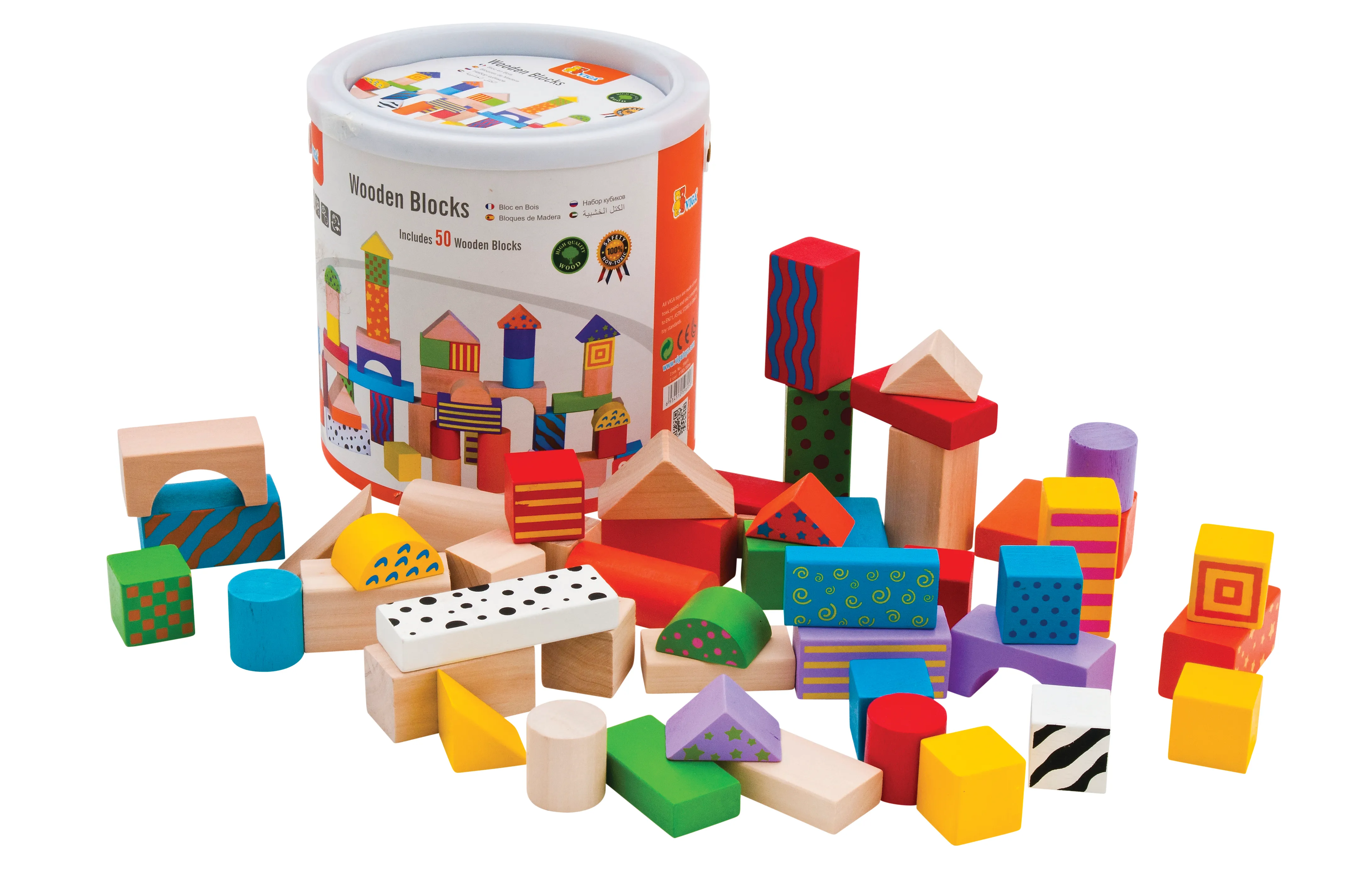 Pattern Wooden Blocks 50 pieces