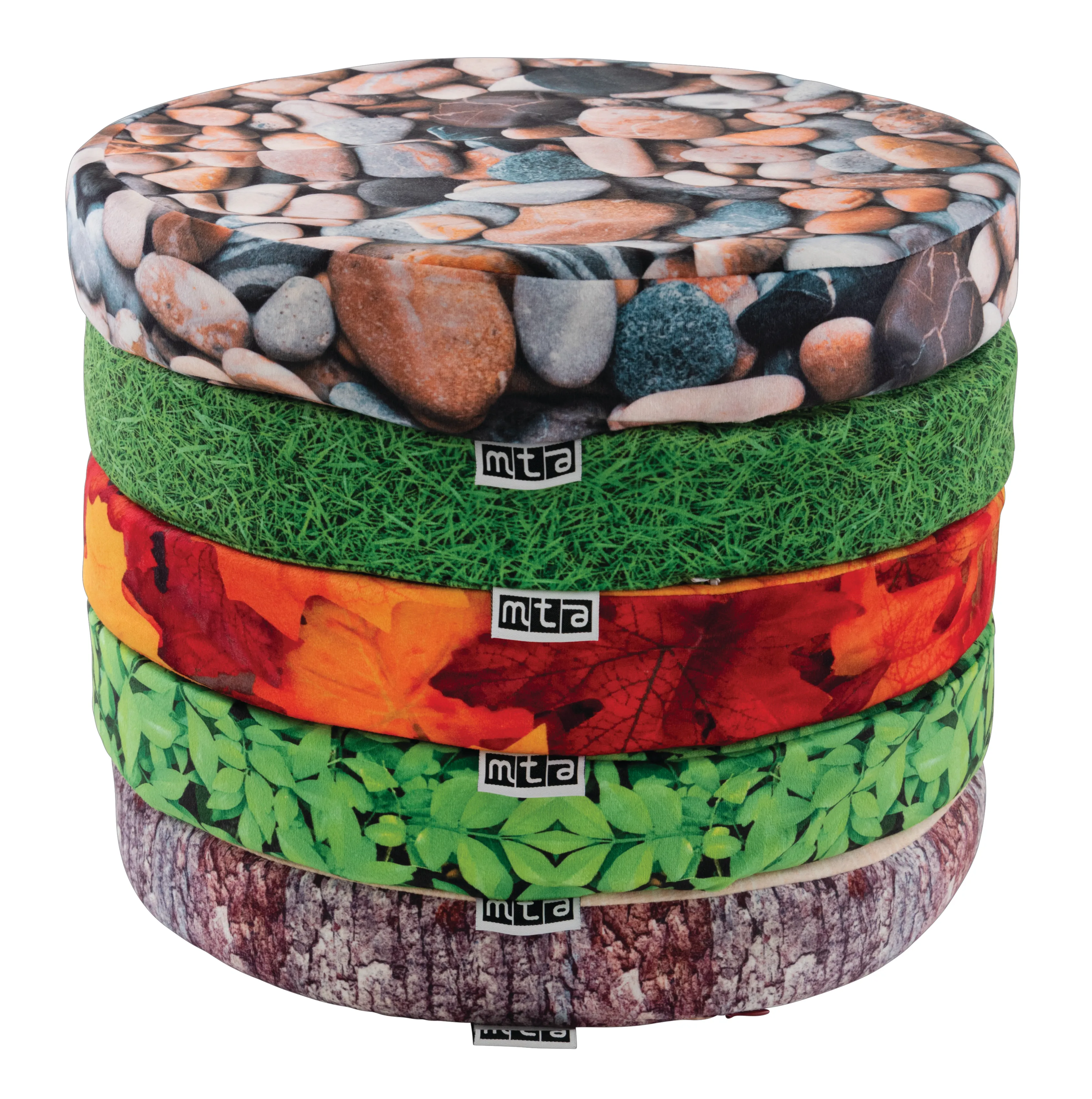 MTA Spaces Round Nature Floor Cushions -Set of