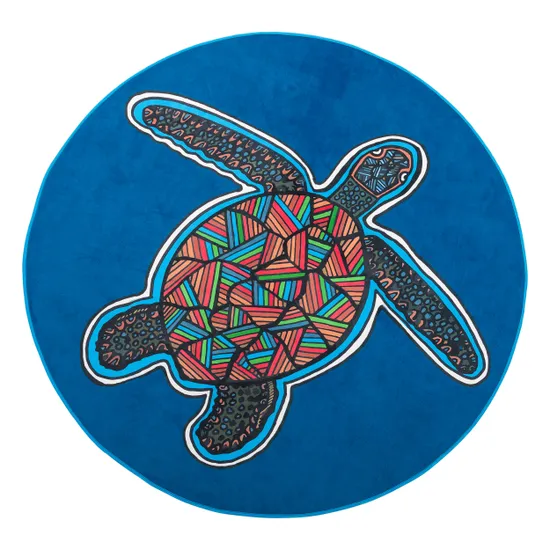 Aboriginal Turtle Floor Rug