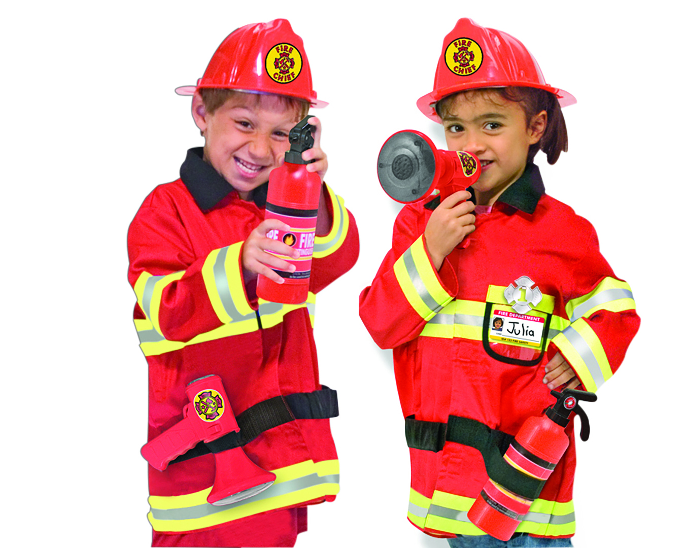 Melissa Doug Fire Chief Role Play Costume Set Single