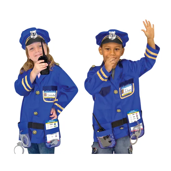 Melissa Doug Police Officer Role Play Costume Set Single