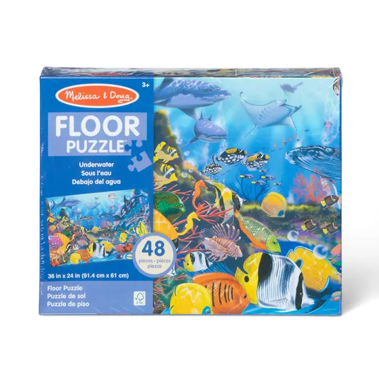 Melissa & Doug Puzzle De Sol Sous-Marin – 48 Pièces Géantes – Aventure Océan Pour Enfants Dès 4 Ans