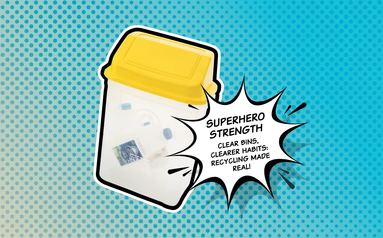Recycling Bins - Transparent, 30 L, Set of 4 - RGP030KT