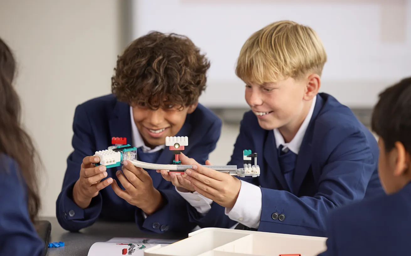 Students hands-on with LEGO® Education Computer Science and AI