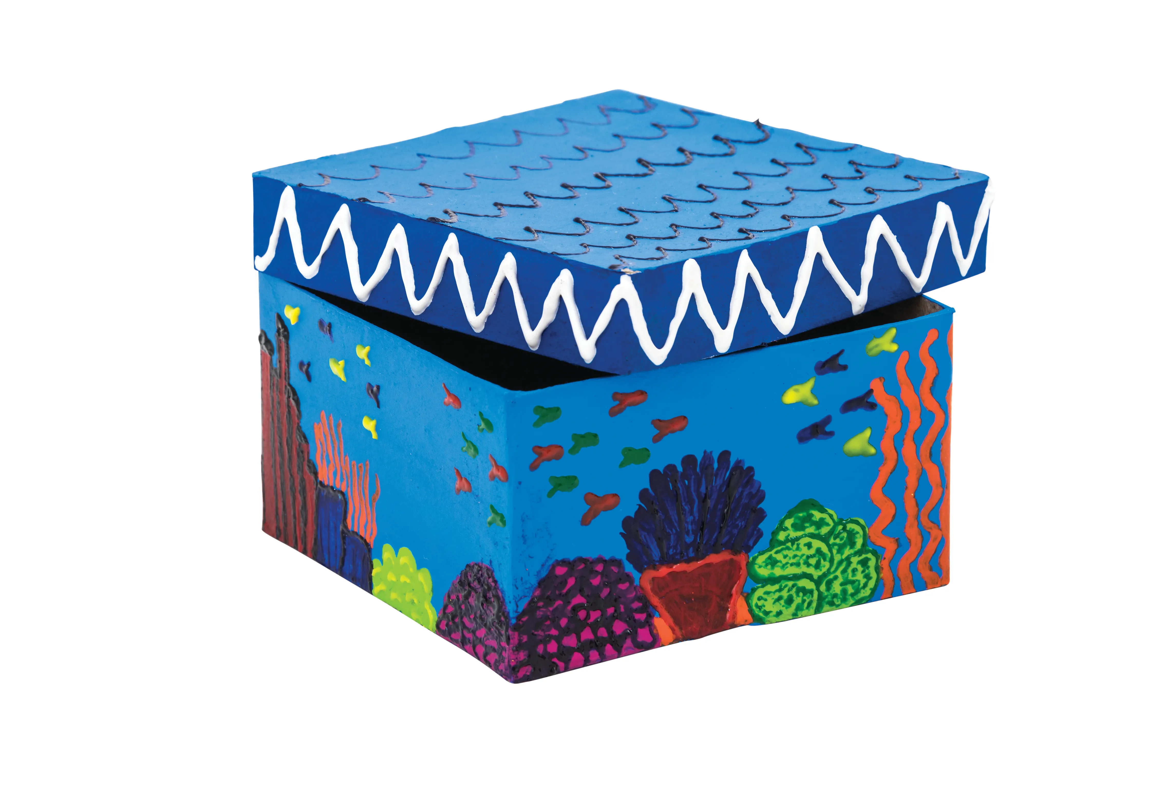 Papier Mache Square Boxes - Pack of 6