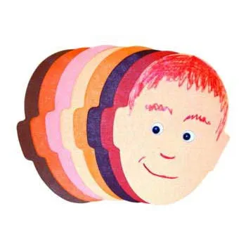 Skin-Toned Face Paper Shapes - Pack of 50