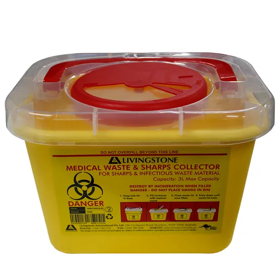 Sharps Container - Yellow, NSL, 3 L