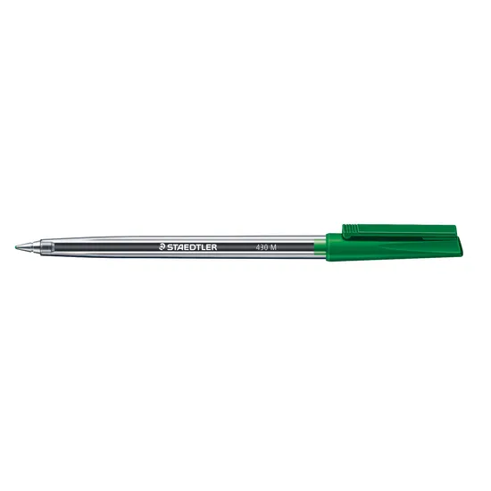 Staedtler 430 Ballpoint Pens Medium Green – Pack of 10