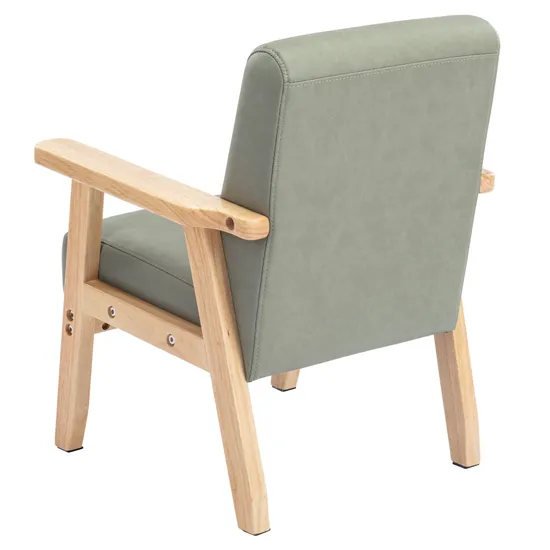 Stockholm Spaces Children's Armchair Green Faux Leather