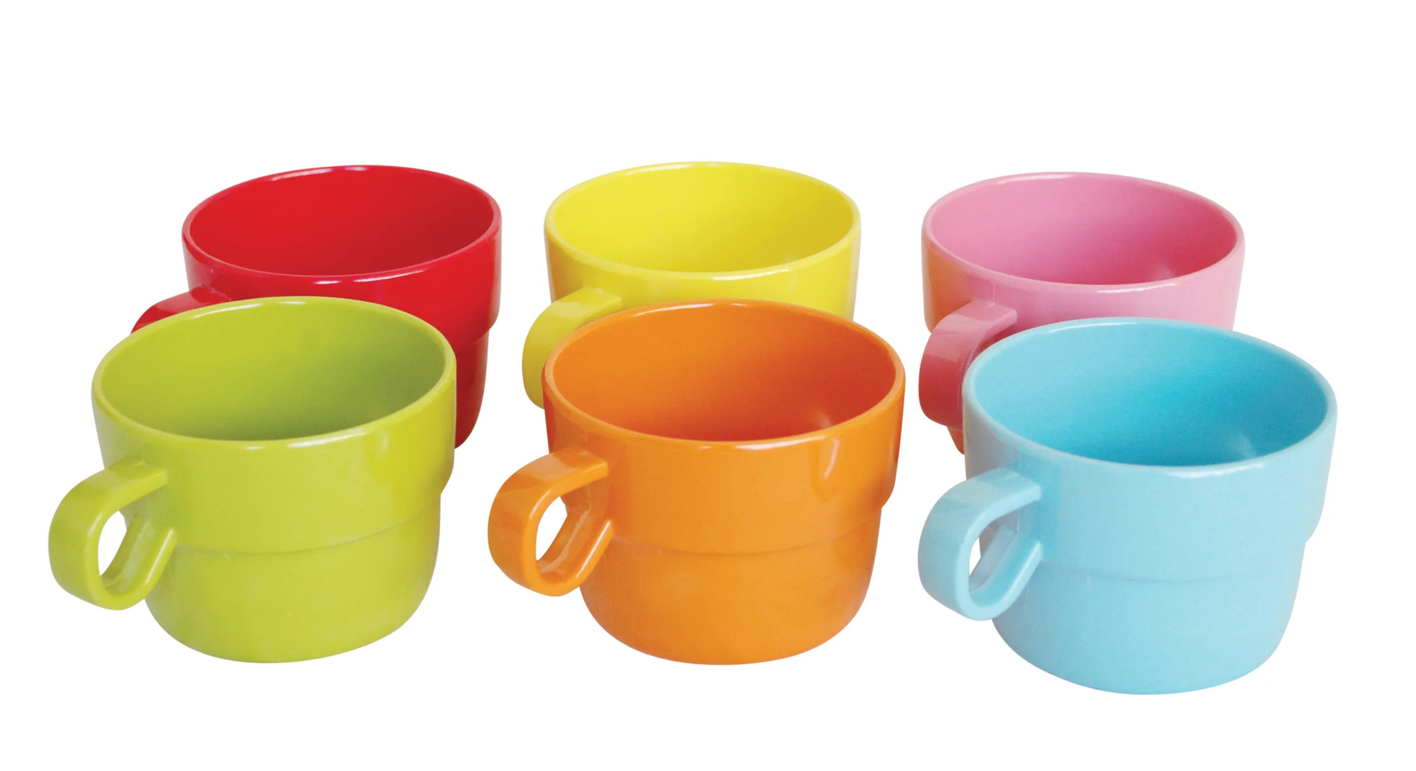 Melamine Stacking Mug Set of Assorted Colour 7cm