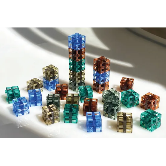 Linking Cubes – Earth Tone, Translucent Set