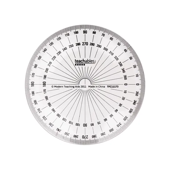 Teachables Protractor – 360°, Single