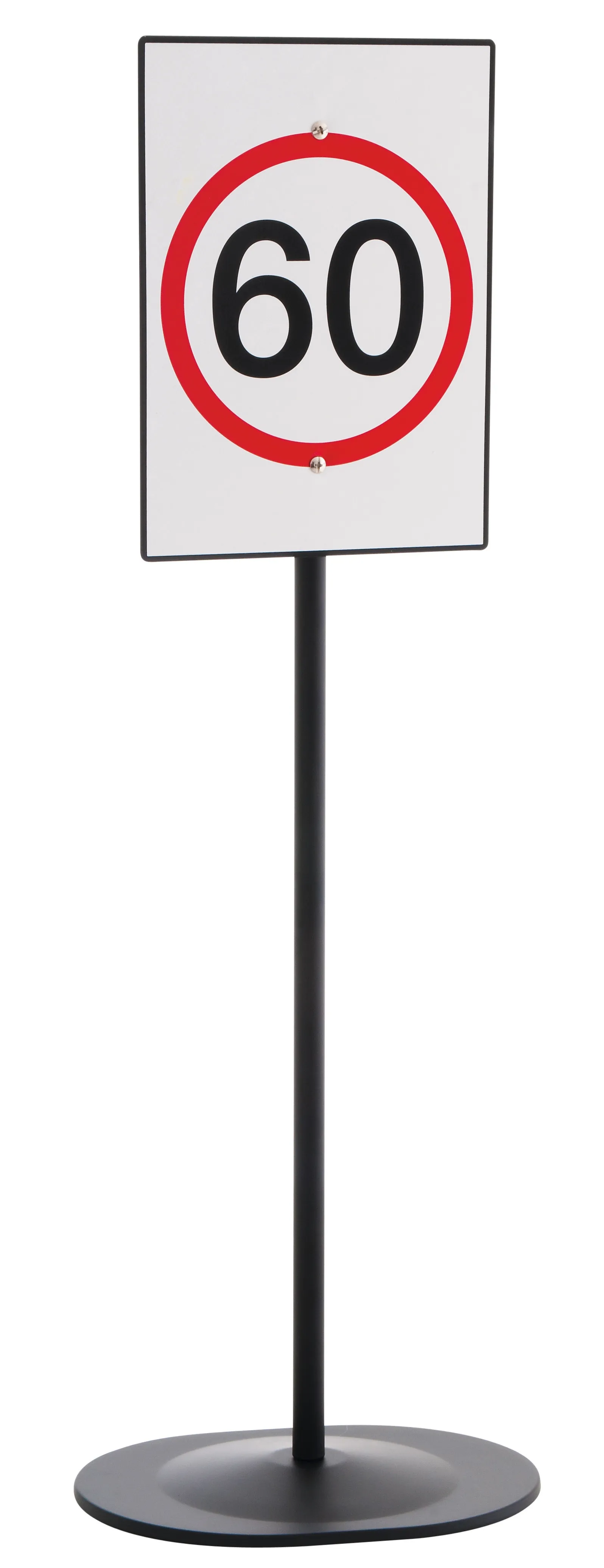 Speed Limit Sign 60kph 24cm Diameter on Stand