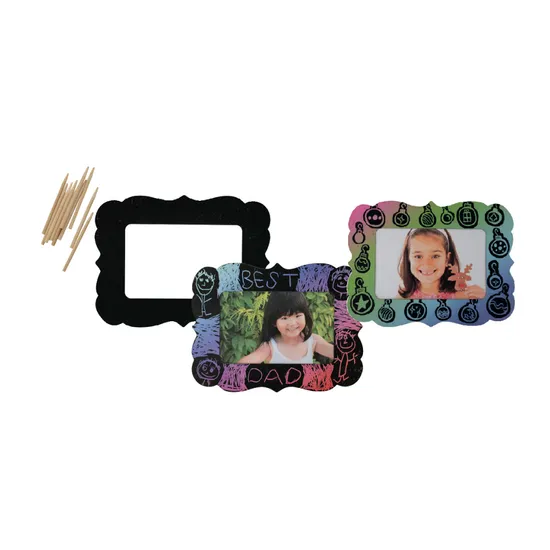 Magnetic Scratch Art Photo Frames - Pack of 10
