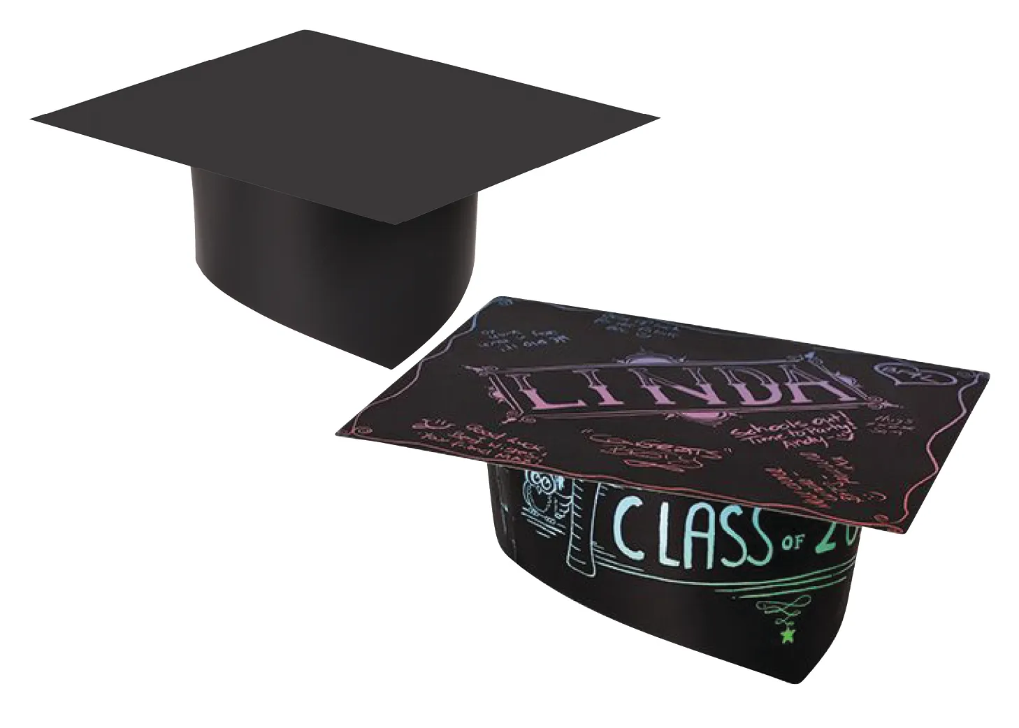 Scratch Art Graduation Hats Pack of 10