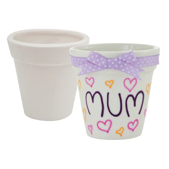 Porcelain Flower Pot - Pack of 4