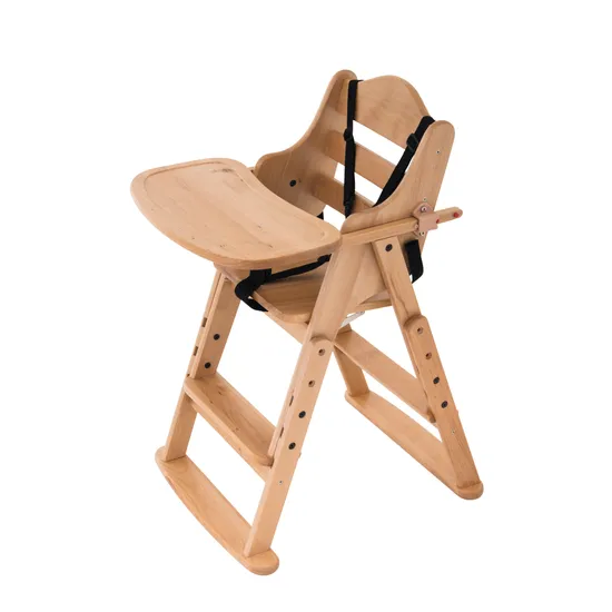 Wooden High Chair For Baby Mallify 3-in-1 Convertible Wooden High