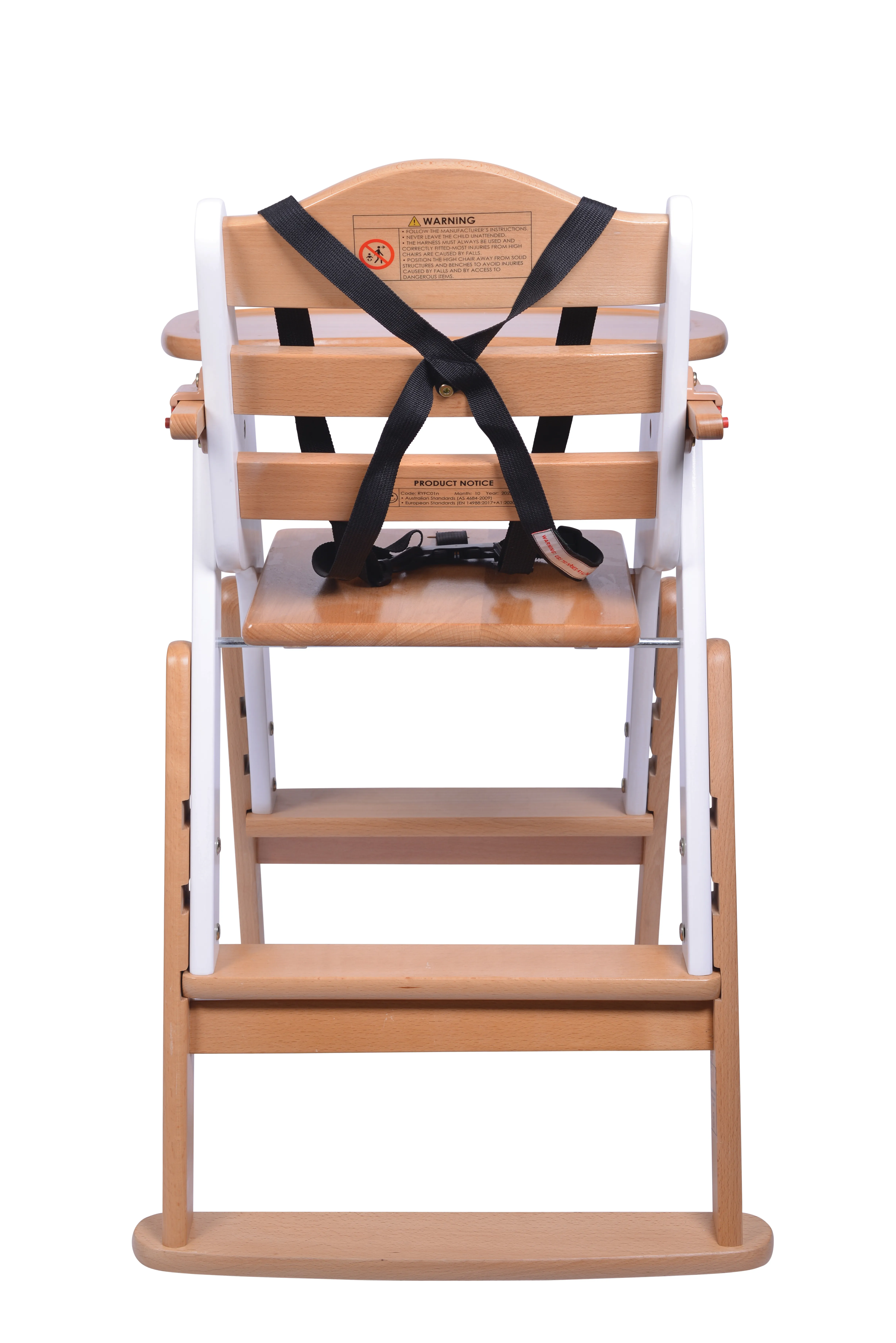 Wooden High-Low Feeding Chair White