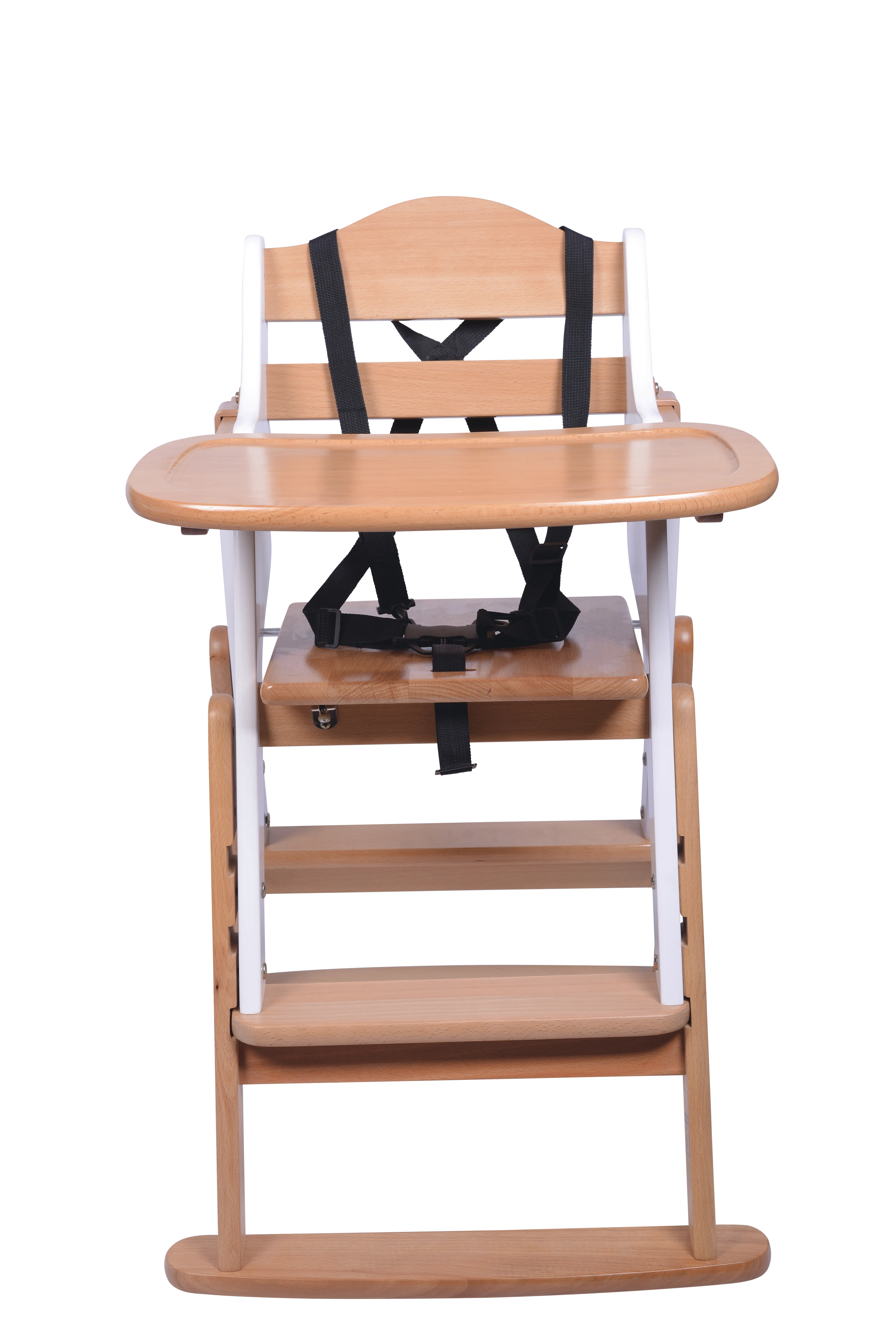 Wooden High-Low Feeding Chair White