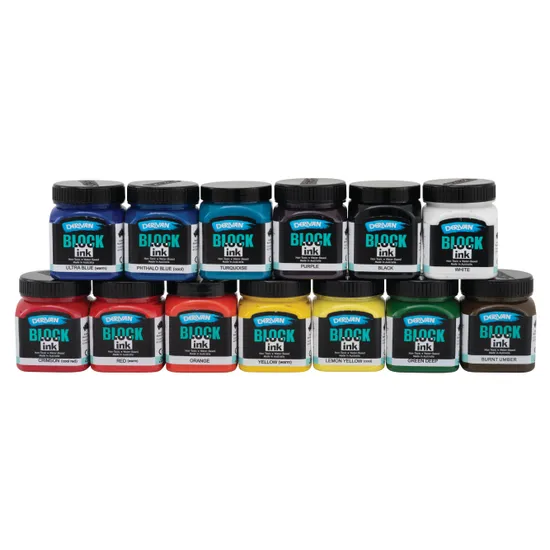 Derivan Block Printing Ink Kit 250 ml - Set of 13